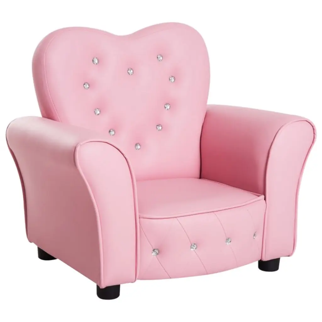 RUseeN Kids Couch Fold Out Toddler Chair Kids Sofa Bedroom Pink Princess Chair Toddlers 1-3