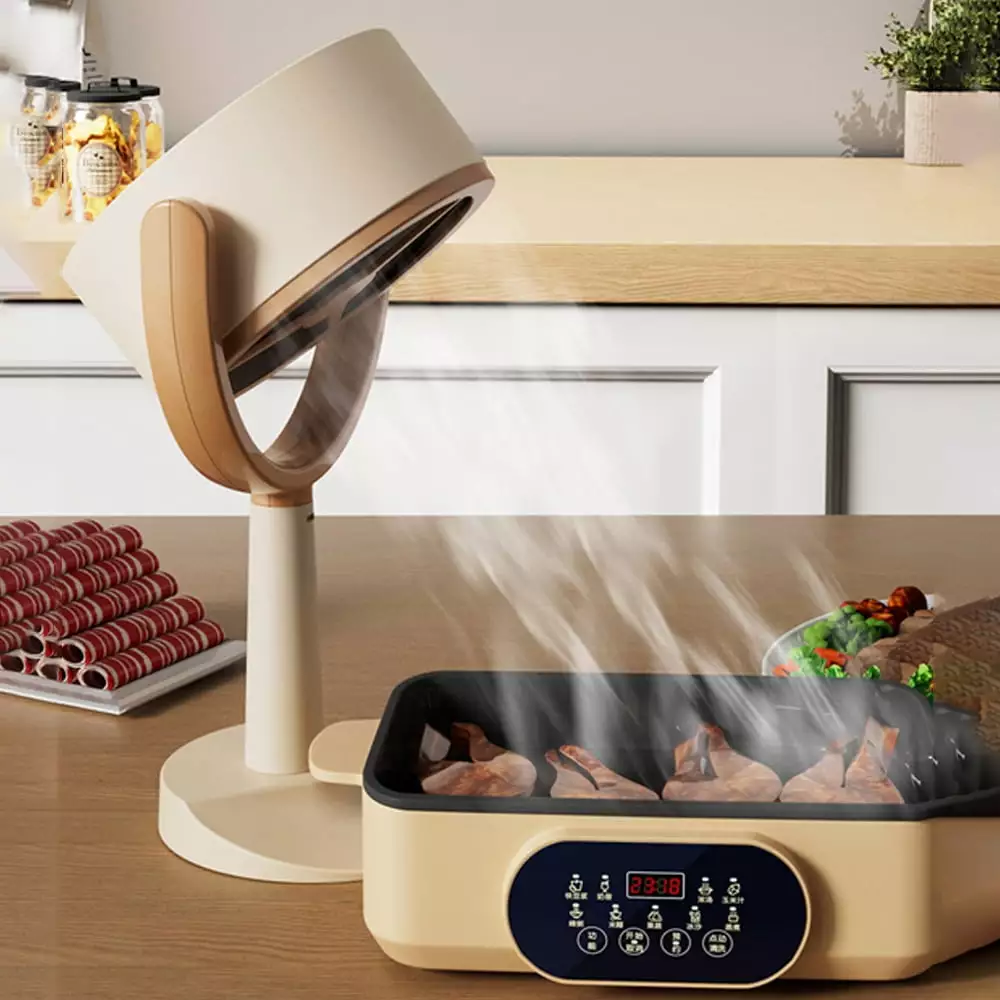 Portable Cooker Hood 2 Wind Speed Settings Indoor BBQ and Pot Cooking