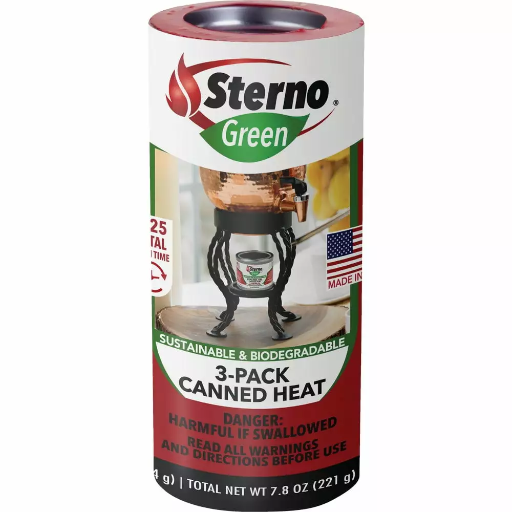 Sterno 20602 3 Pack Canned Heat Entertainment Cooking Fuel