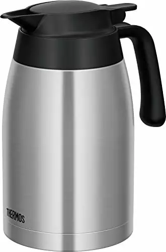 Thermos Stainless Steel Pot 1.5L Black TTB-1500 SBK Durable Cooking Pot Camping
