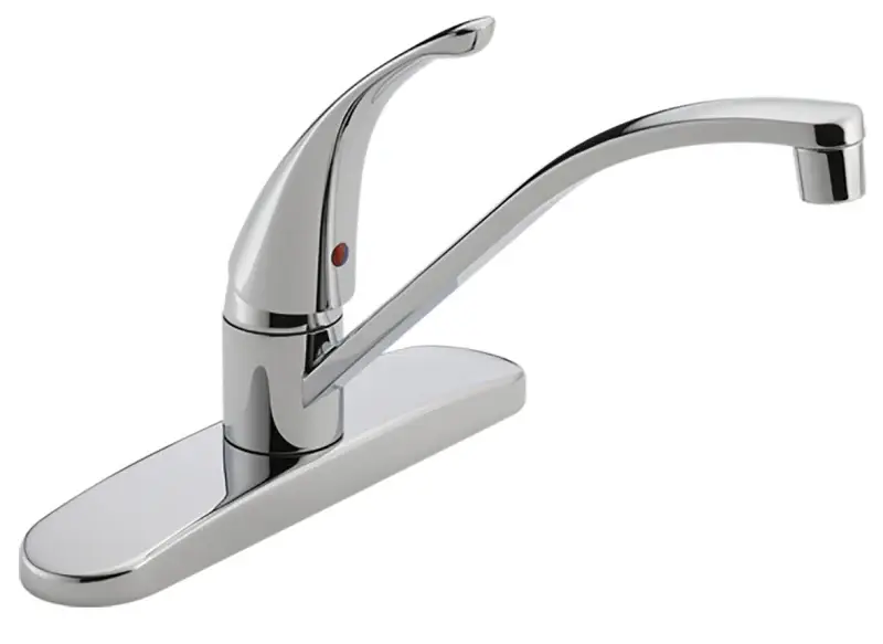 Peerless Tunbridge P188200LF Kitchen Faucet, 1.8 gpm, Chrome, Deck Mounting, Lever Handle, Revolve Spout