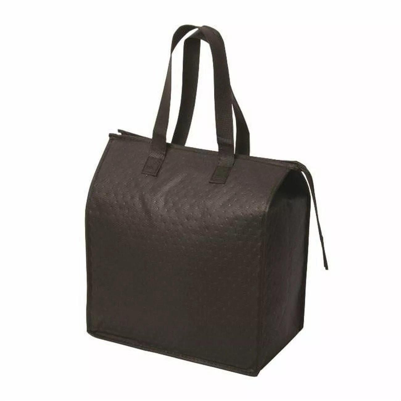 Blizzkool Non Woven Grocery Cooler Bag Black Reusable Shopping Bag