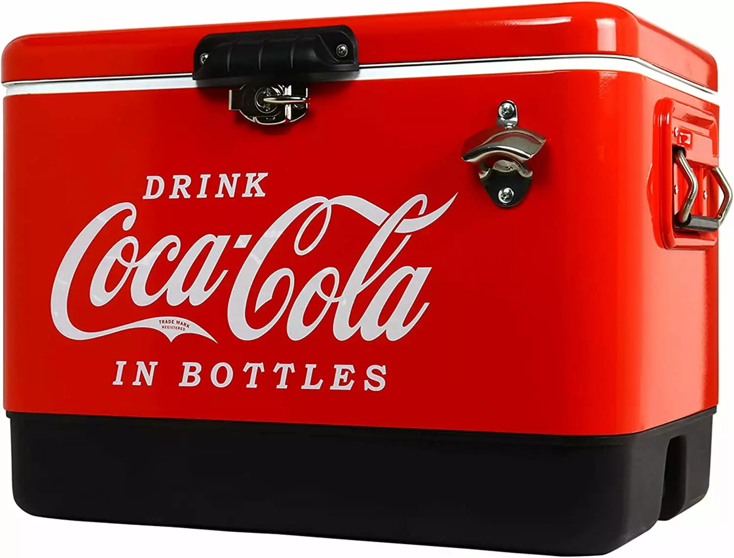 Coca-Cola Ice Chest Beverage Cooler Bottle Opener 51L 85 Can Capacity Portable Cooler
