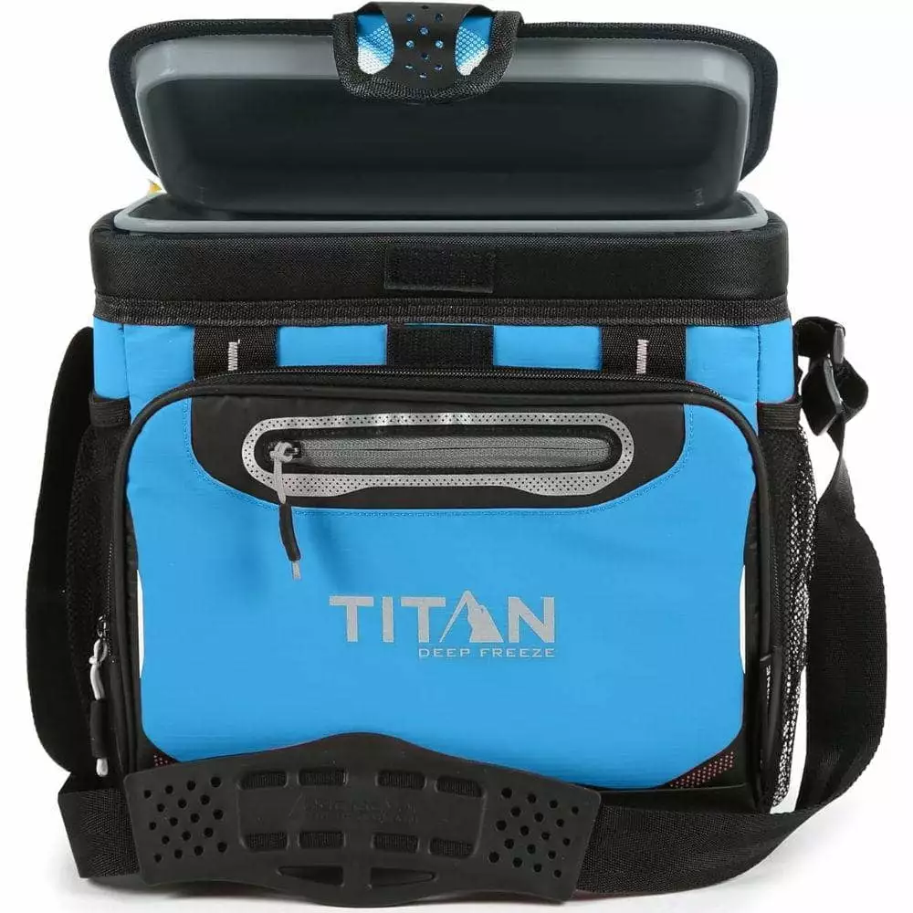 ITOPFOX 8 Qt. Food & Beverage Deep Freeze Cooler Process Blue - Zipperless Hardbody Liner 16 Cans