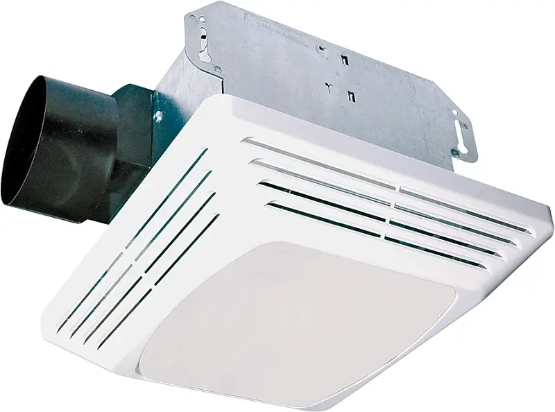 Air King ASLC50 Exhaust Fan, 1.6 , 120 V, 50 cfm Air, 3 Sones, CFL, Fluorescent Lamp, 4 Duct, Chalk