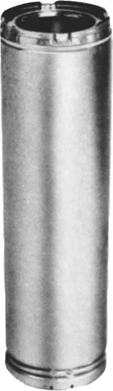 AmeriVent 8HS-36 Chimney Pipe, 11 OD, 36 L, Galvanized Stainless Metal