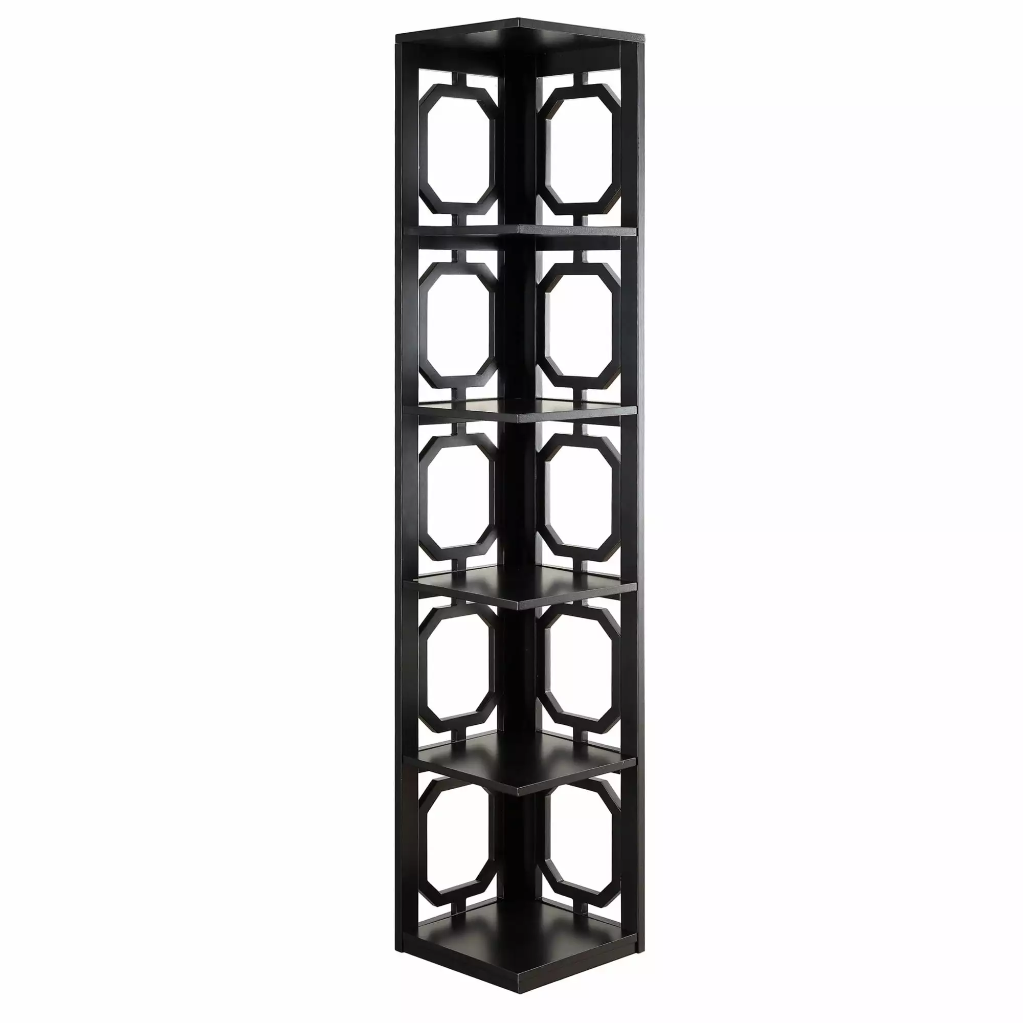 Ergode Omega 5 Tier Corner Bookcase Living Room or Office