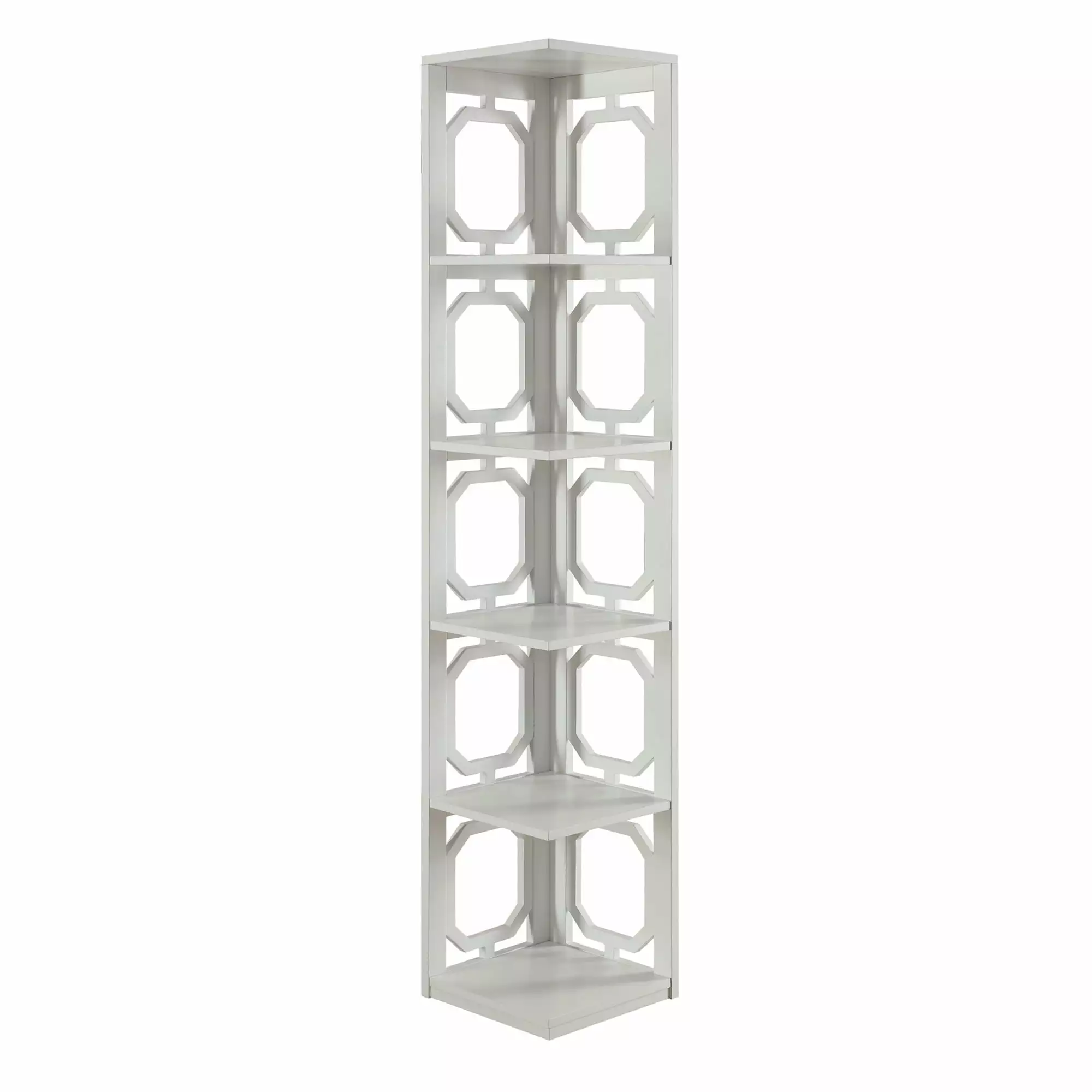 Ergode Omega 5 Tier Corner Bookcase Living Room or Office