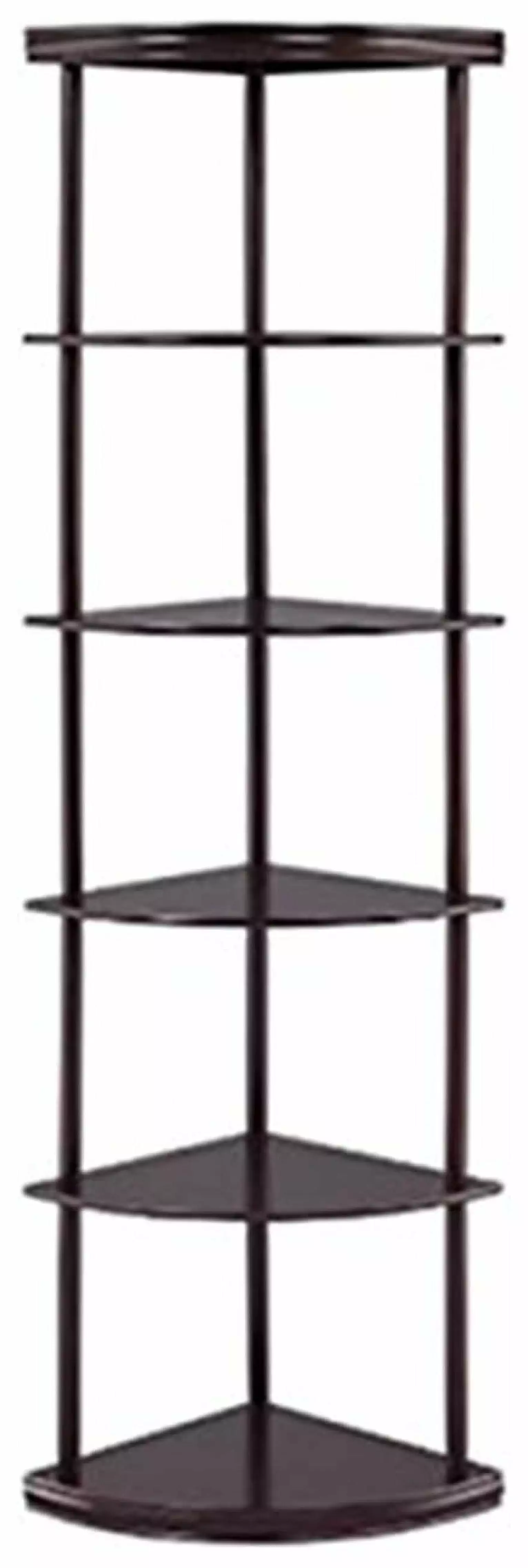 Coaster Bonwick 5-Shelf Corner Bookshelf Cappuccino Home Office Living Room MiaHltTia