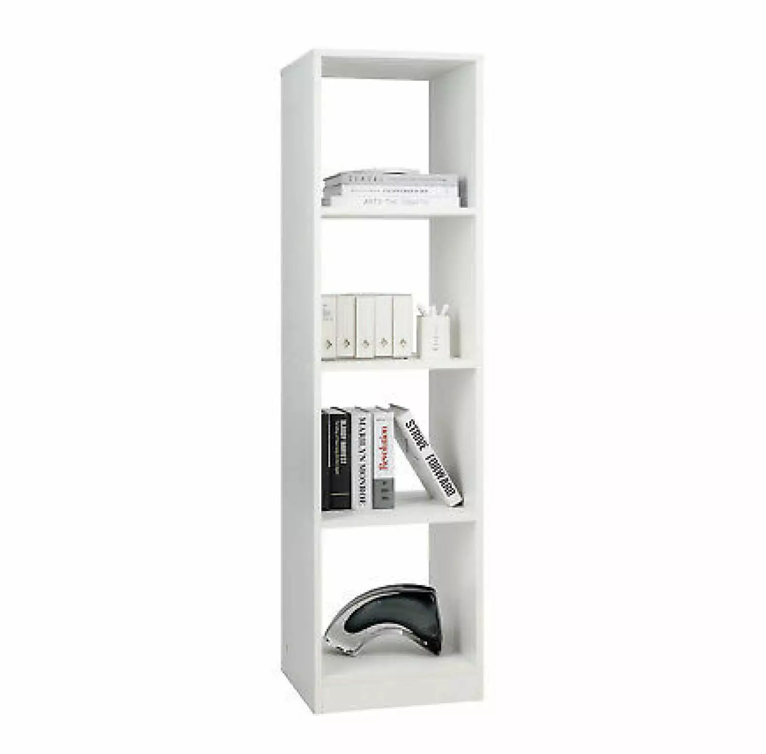 WANCQ 5-Tier Bookshelf Corner Bookcase Storage Display Organizer 4 Cubes Small Spaces
