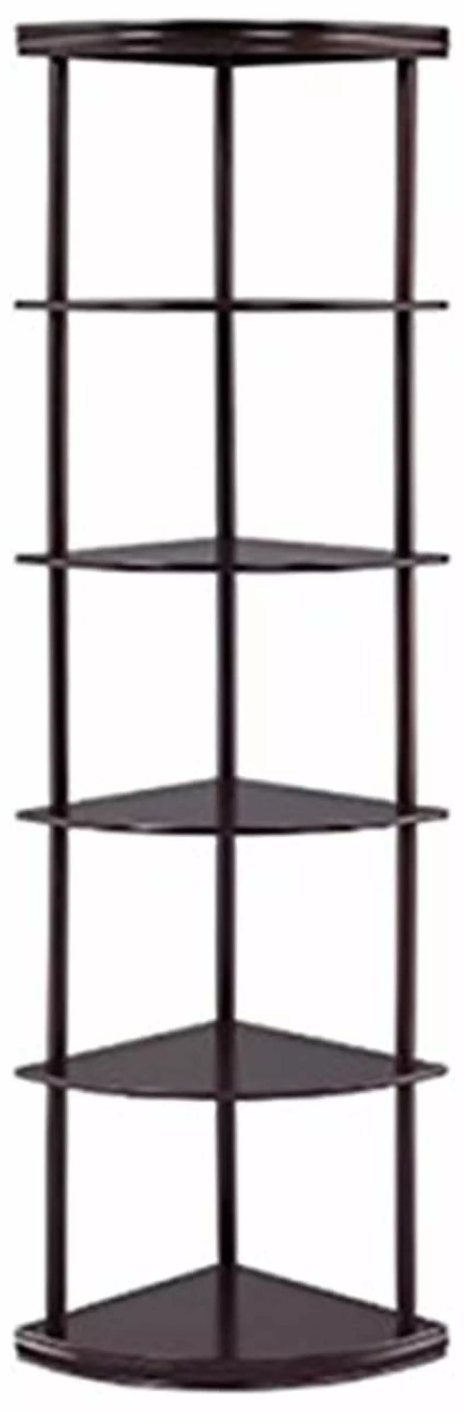 5-Shelf Corner Bookshelf Cappuccino 800279 Living Room Bedroom Home Office YuraZH