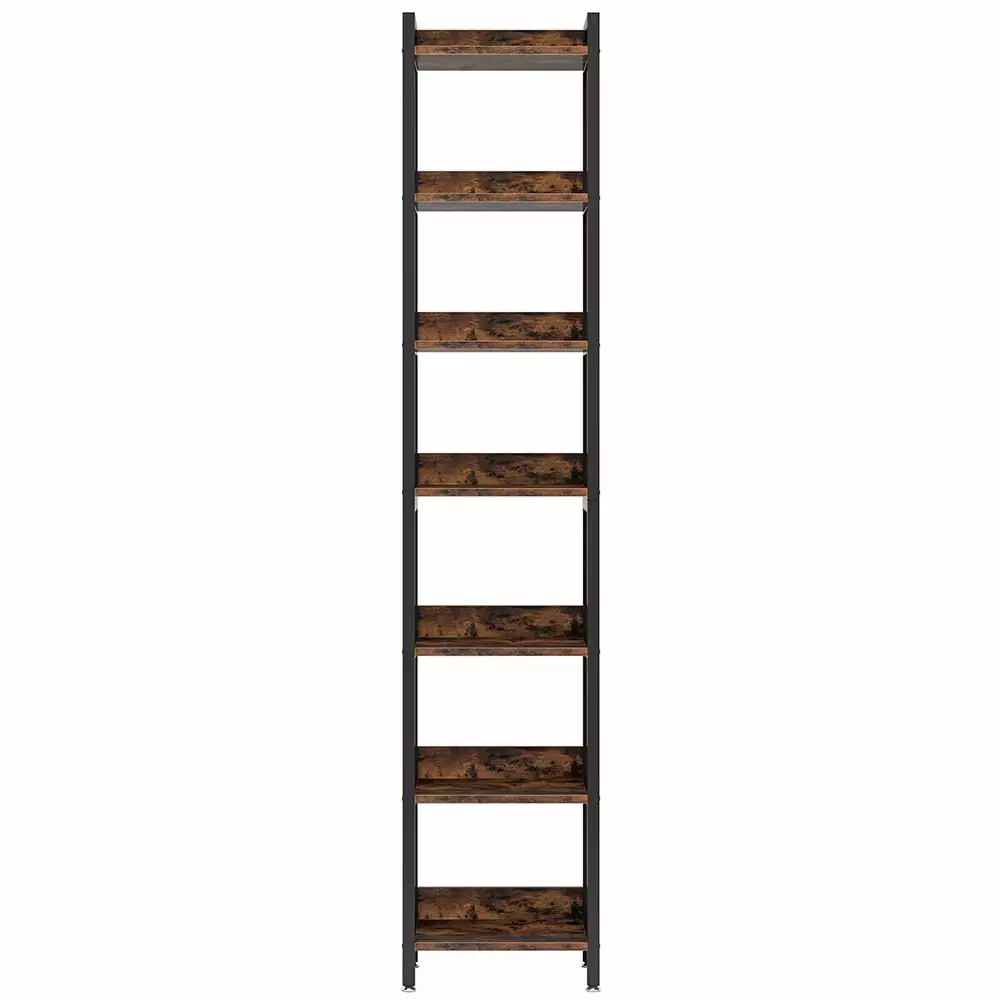 YYAo 7-Tier Corner Shelf Narrow Bookshelf 78.7 Inch Tall Bookcase Home Office Living Room