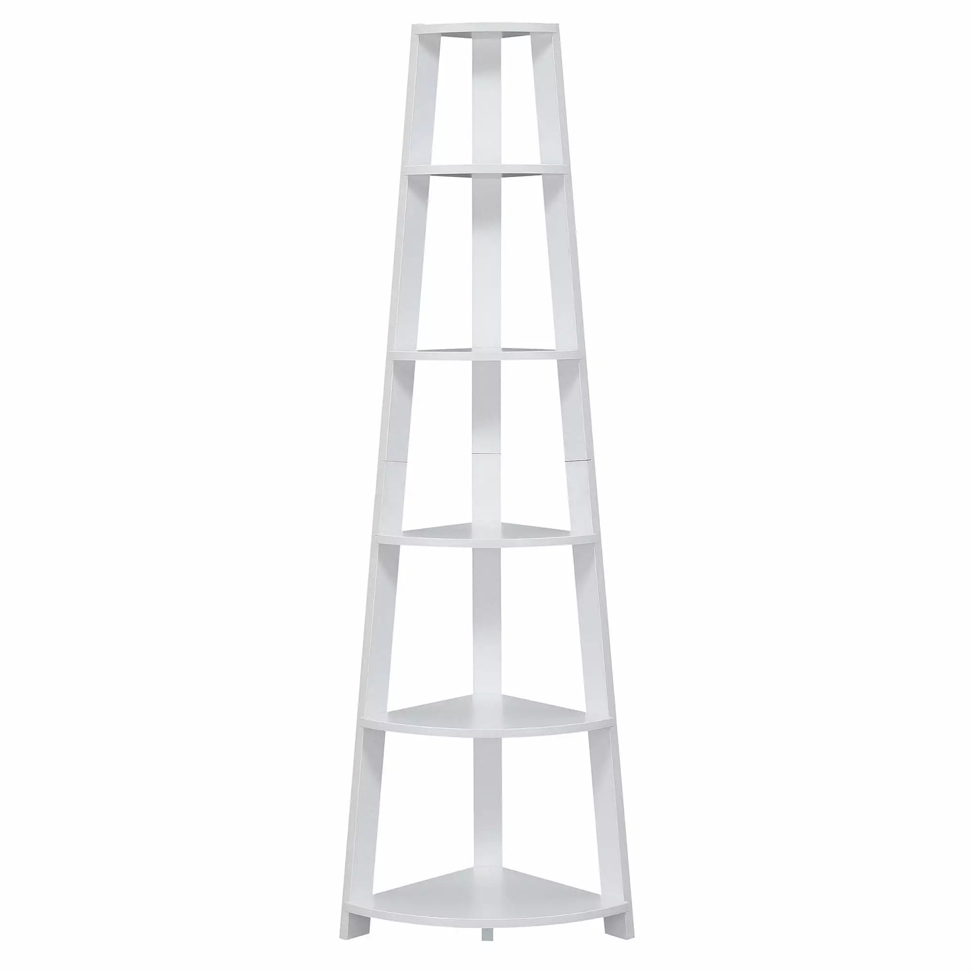 Ergode Newport 5 Tier Corner Bookshelf Home Office or Dining Room Storage