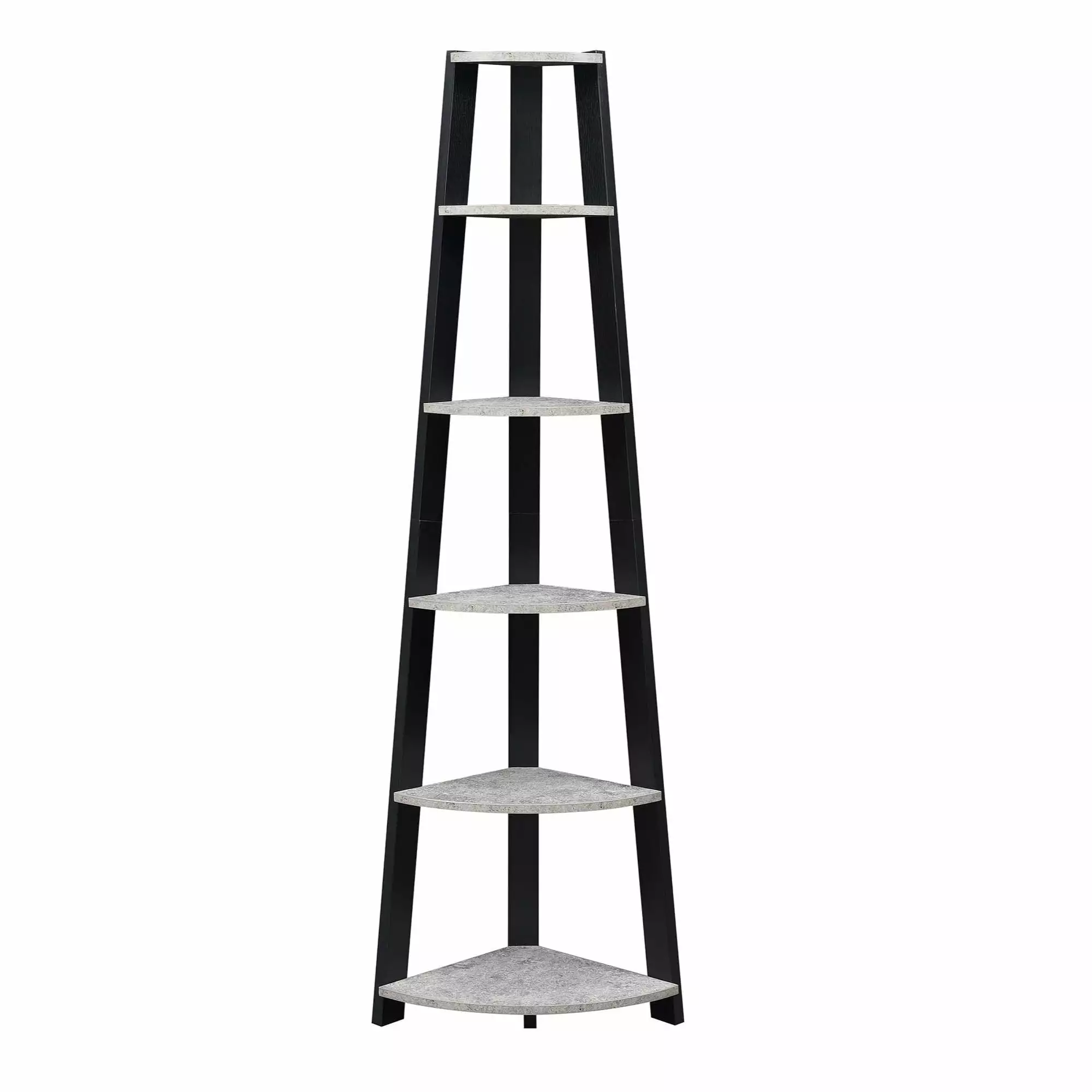 Ergode Newport 5 Tier Corner Bookshelf Home Office or Living Room