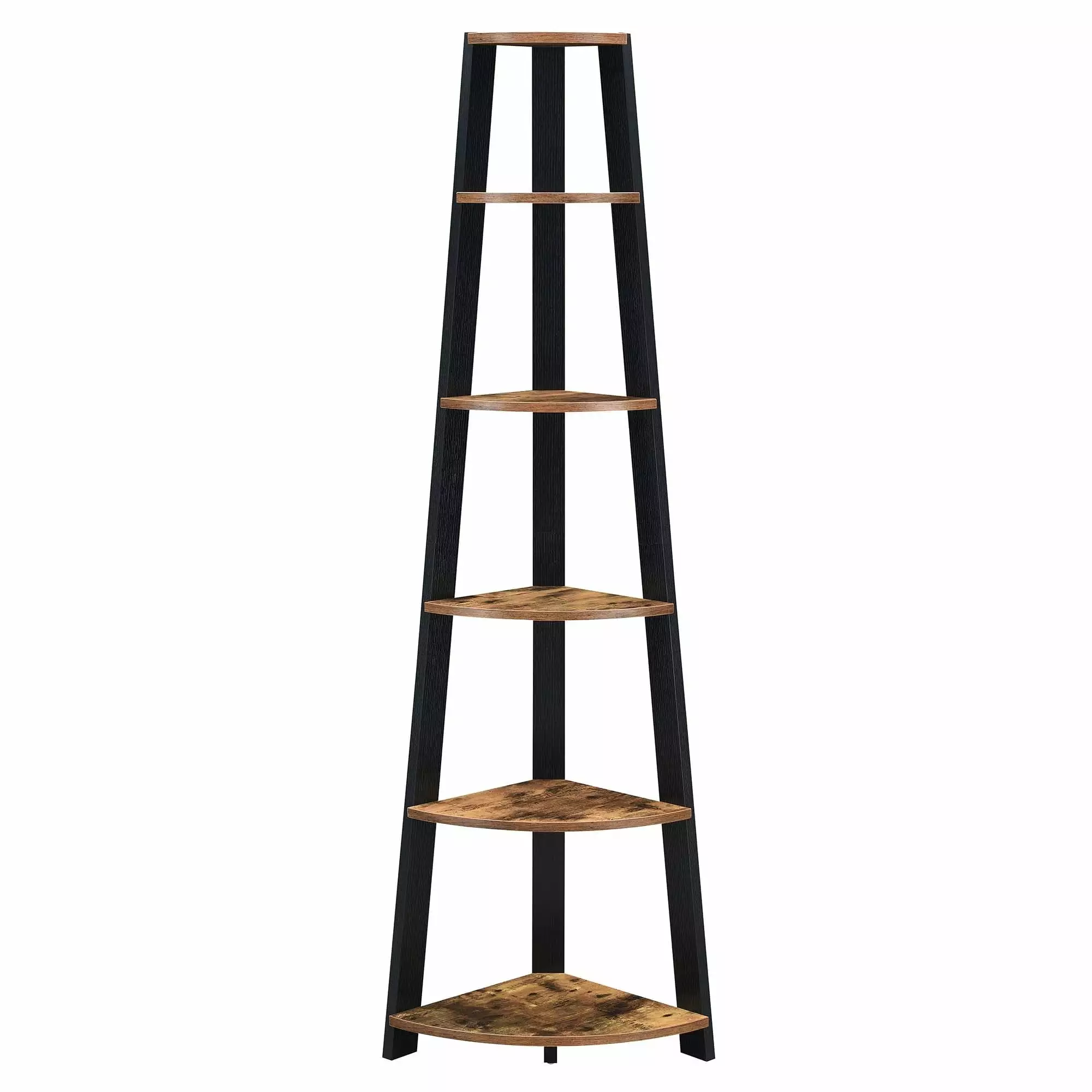 Ergode Newport 5 Tier Corner Bookshelf Spacious and Stylish Home or Office