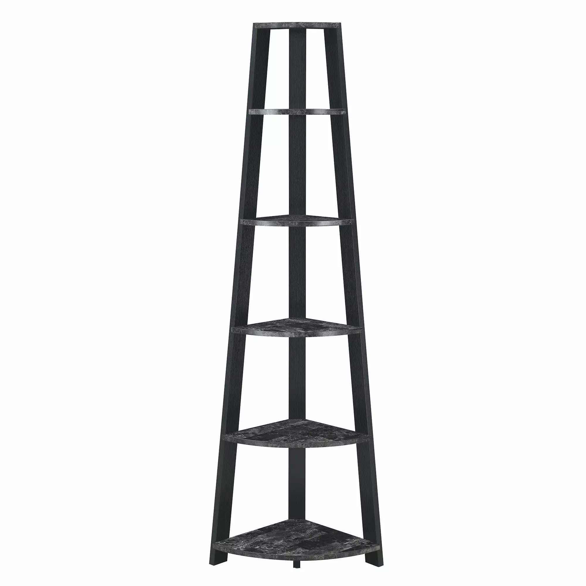 Ergode Newport 5 Tier Corner Bookshelf Stylish Storage Solution Books and Decor