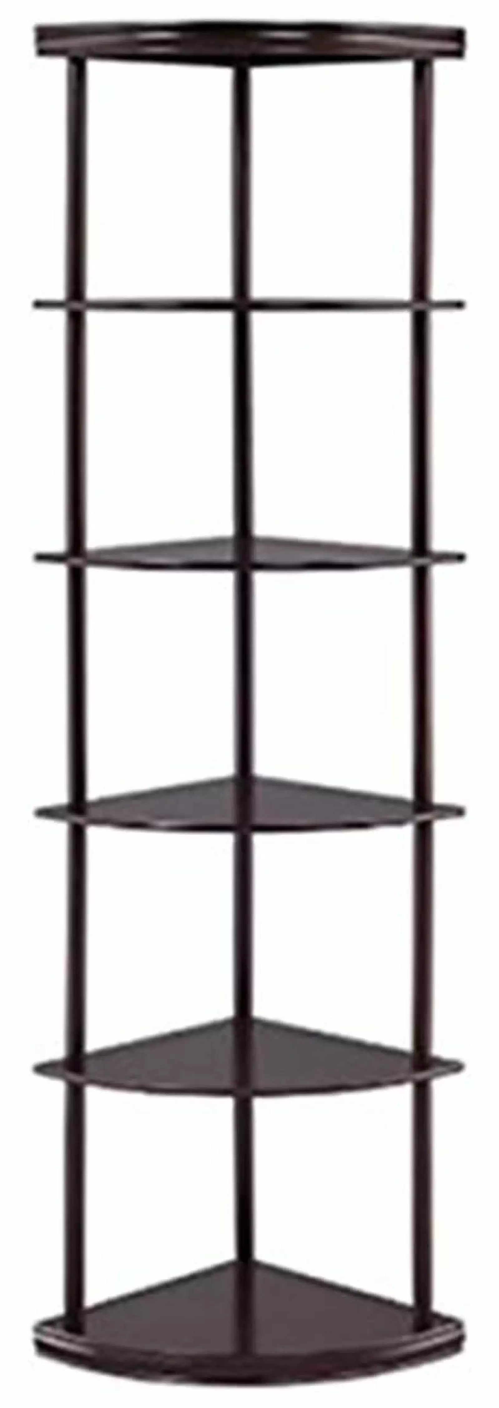 5-Shelf Corner Bookshelf Cappuccino 800279 XylehR