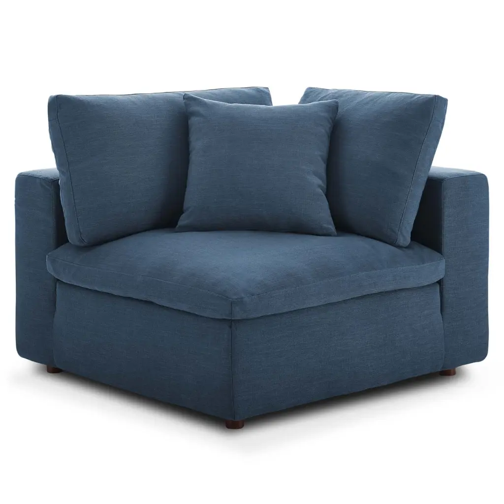 Modern Contemporary Urban Design Navy Blue Fabric Living Room Sofa Corner Chair