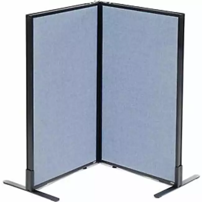 Freestanding 2-Panel Corner Room Divider Blue 24.25 x 42 Inches Esfera