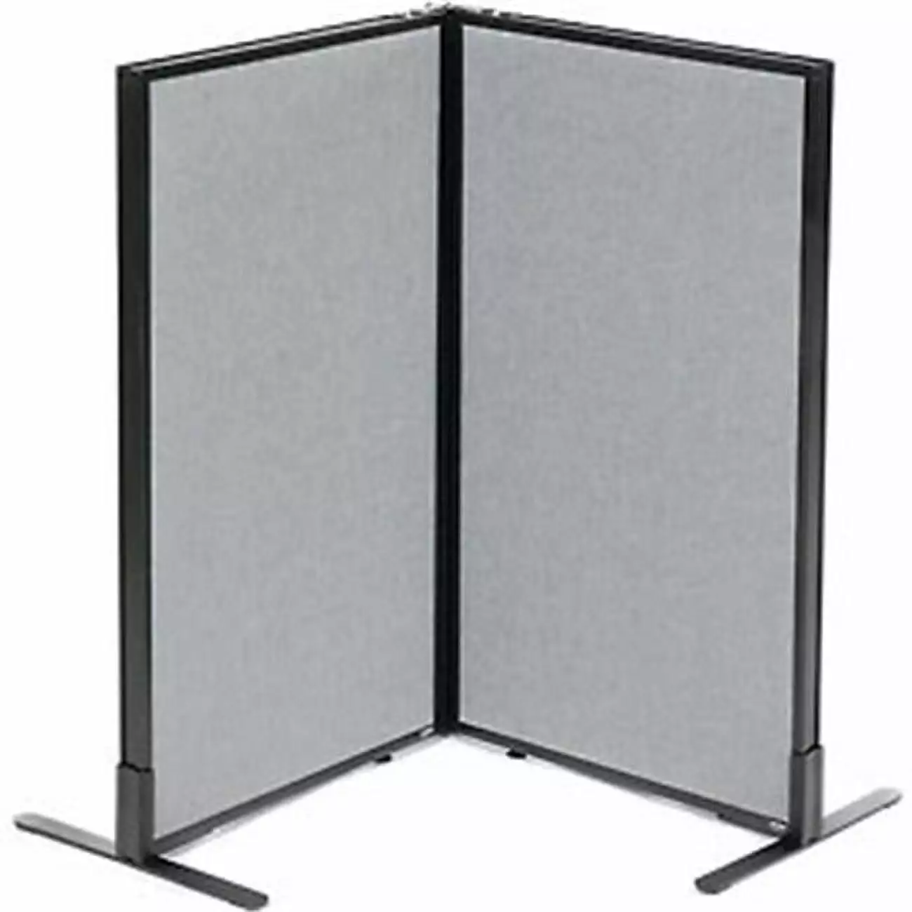 Freestanding 2-Panel Corner Room Divider Gray 24.25 x 42 Compact Privacy Screen Esfera