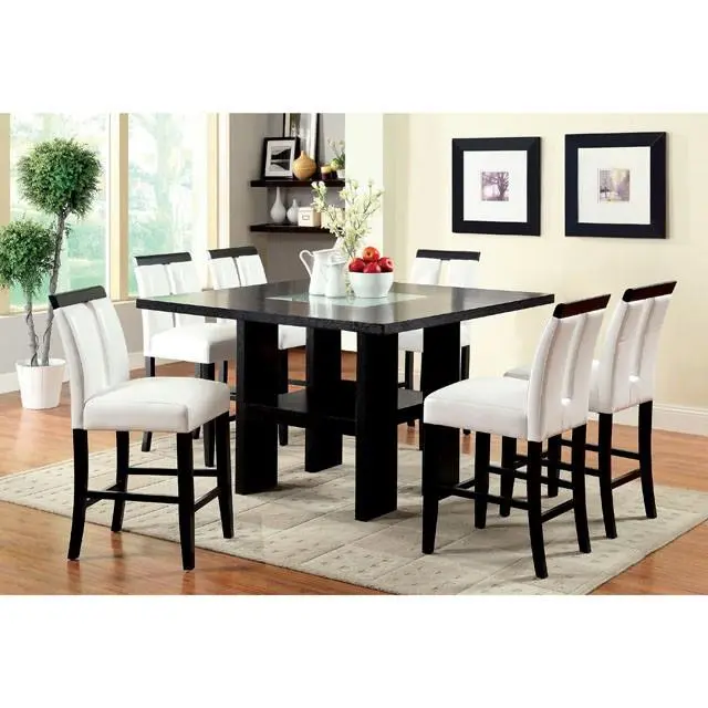LUMINAR II Black Counter Height Table - Modern Bar Table Kitchen
