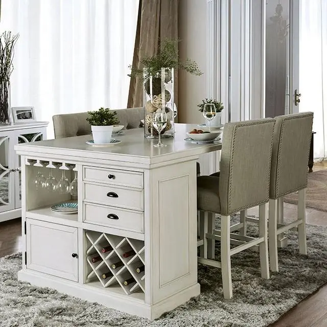 Sutton Antique White Counter Height Table