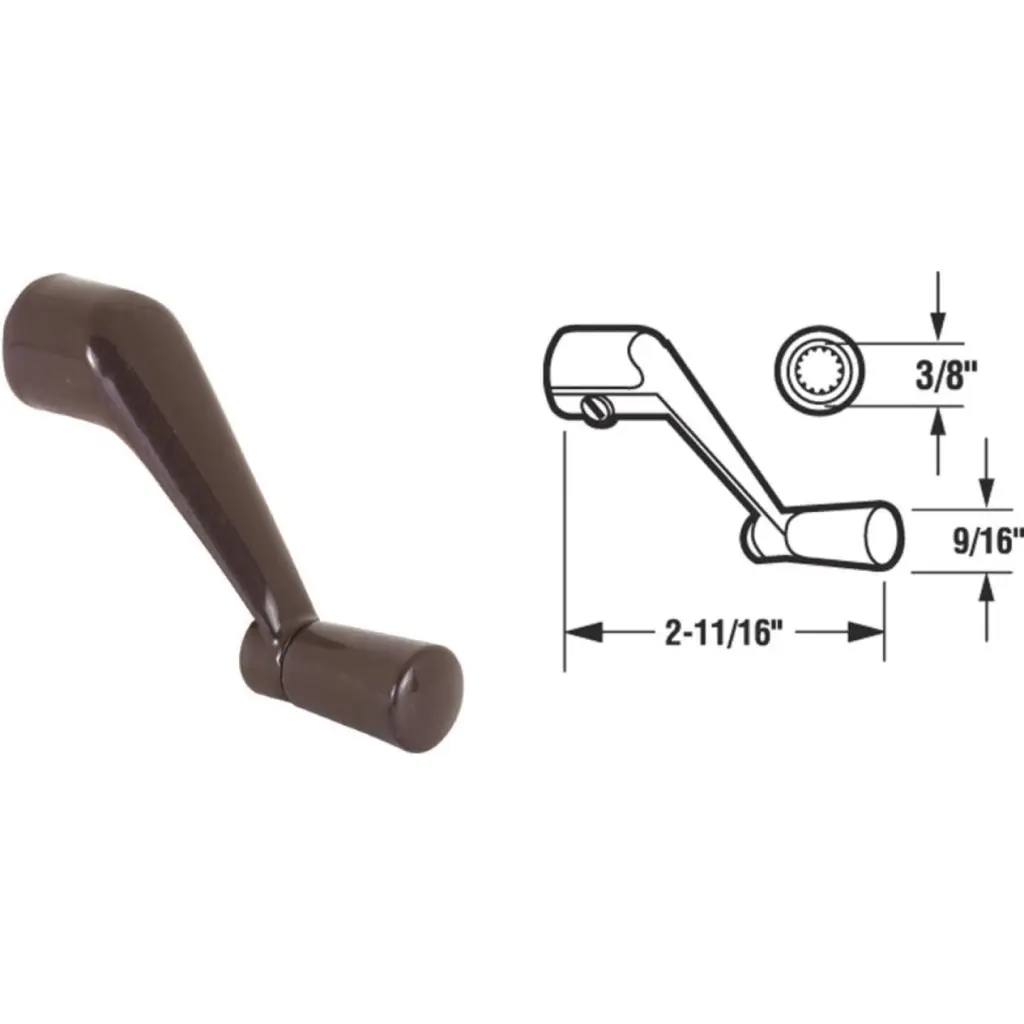 Prime-Line 3/8 Inch Bronze Die-Cast Casement Window Crank Handle Prime Line