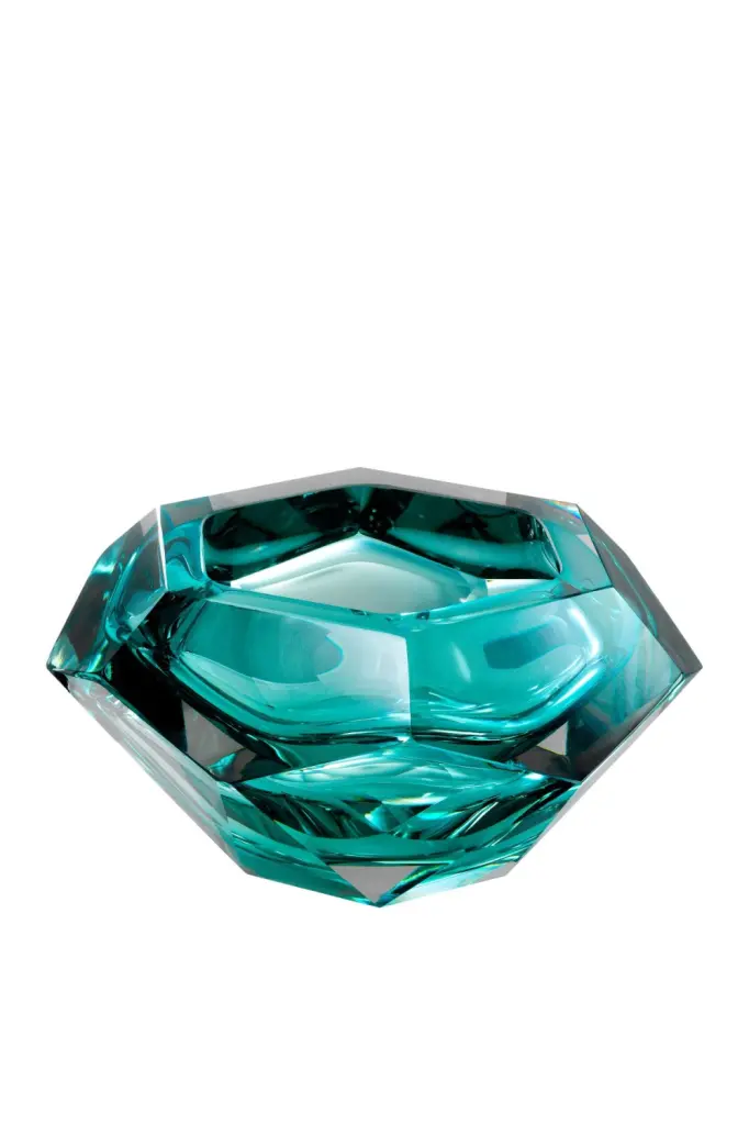 Green Crystal Glass Bowl Eichholtz Las Hayas Decorative Home Decor