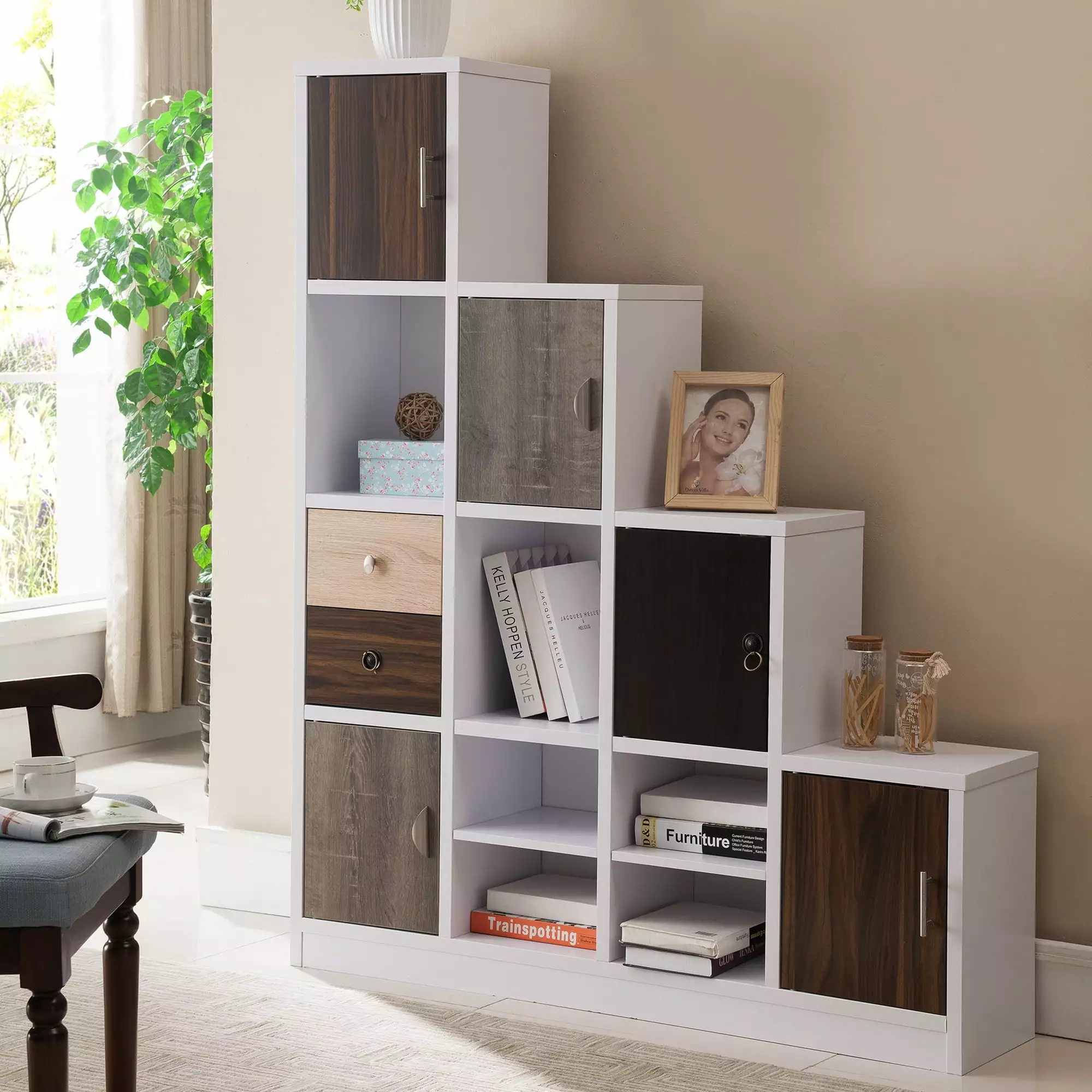 Espece Multi-Cube Bookcase Storage Organizer White 24/7 Shop At Home