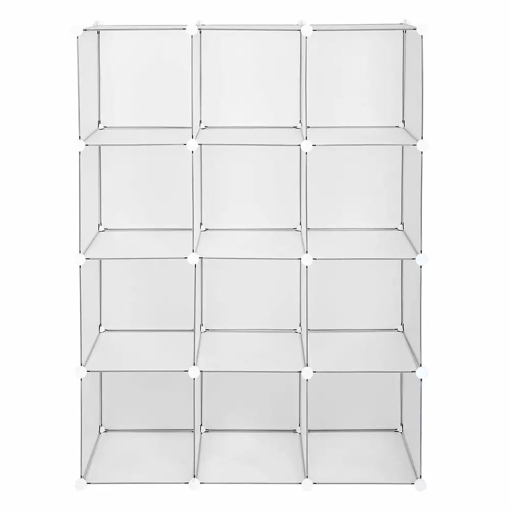 Lomubue 12-Cube Storage Shelf Bookcase Closet Organizer