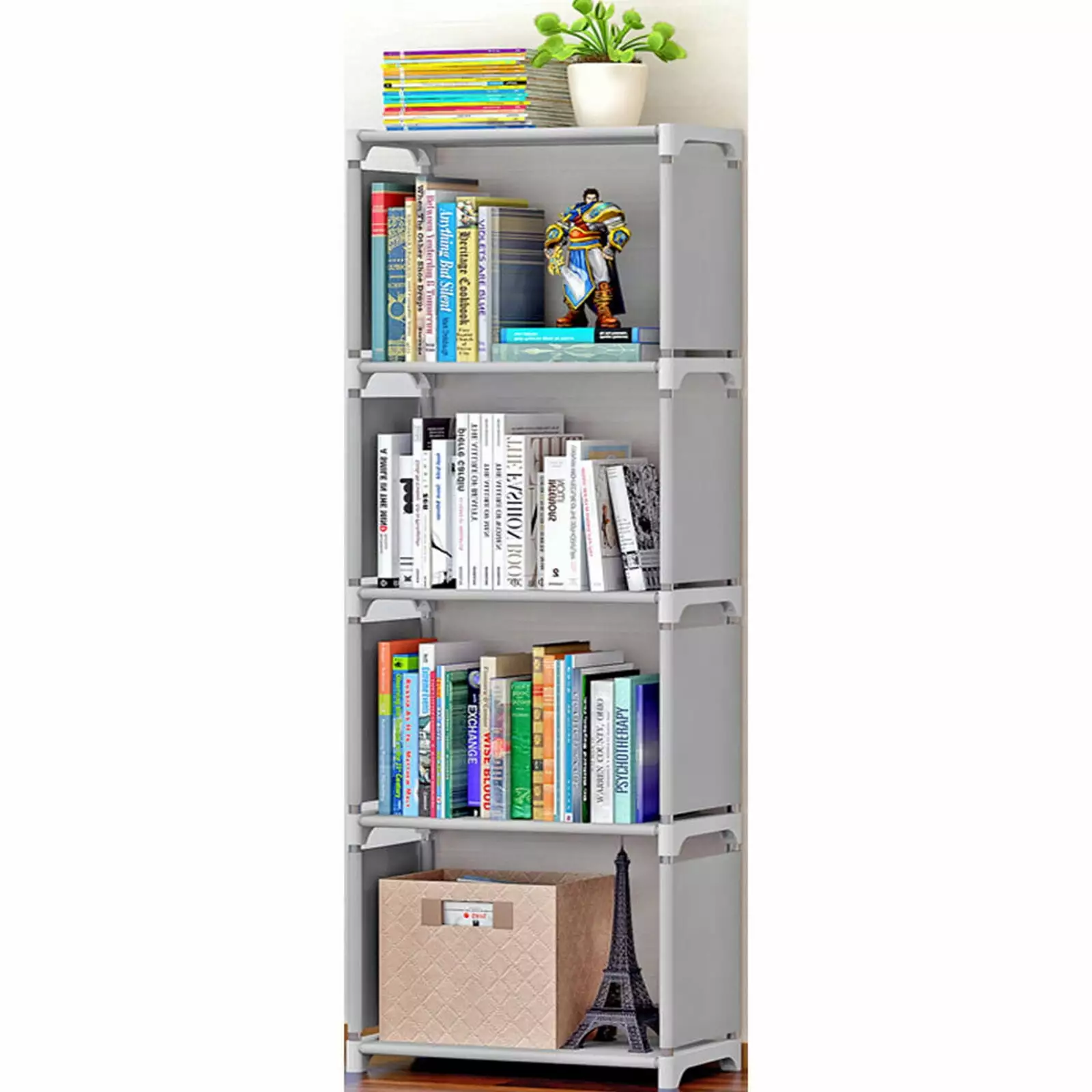 Vertical Cabinet Bookshelf DIY Bookcase Cube Storage Organizer Bedroom Living Room Office Queen.Y