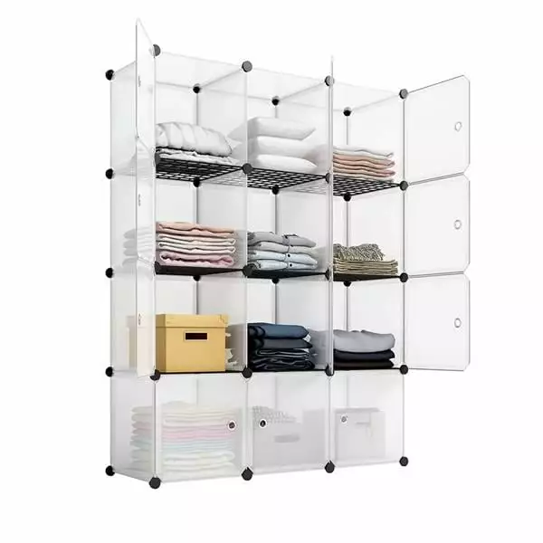 12-Cube Storage Shelf Bookcase Bookshelf Organizer White Color SaleYee