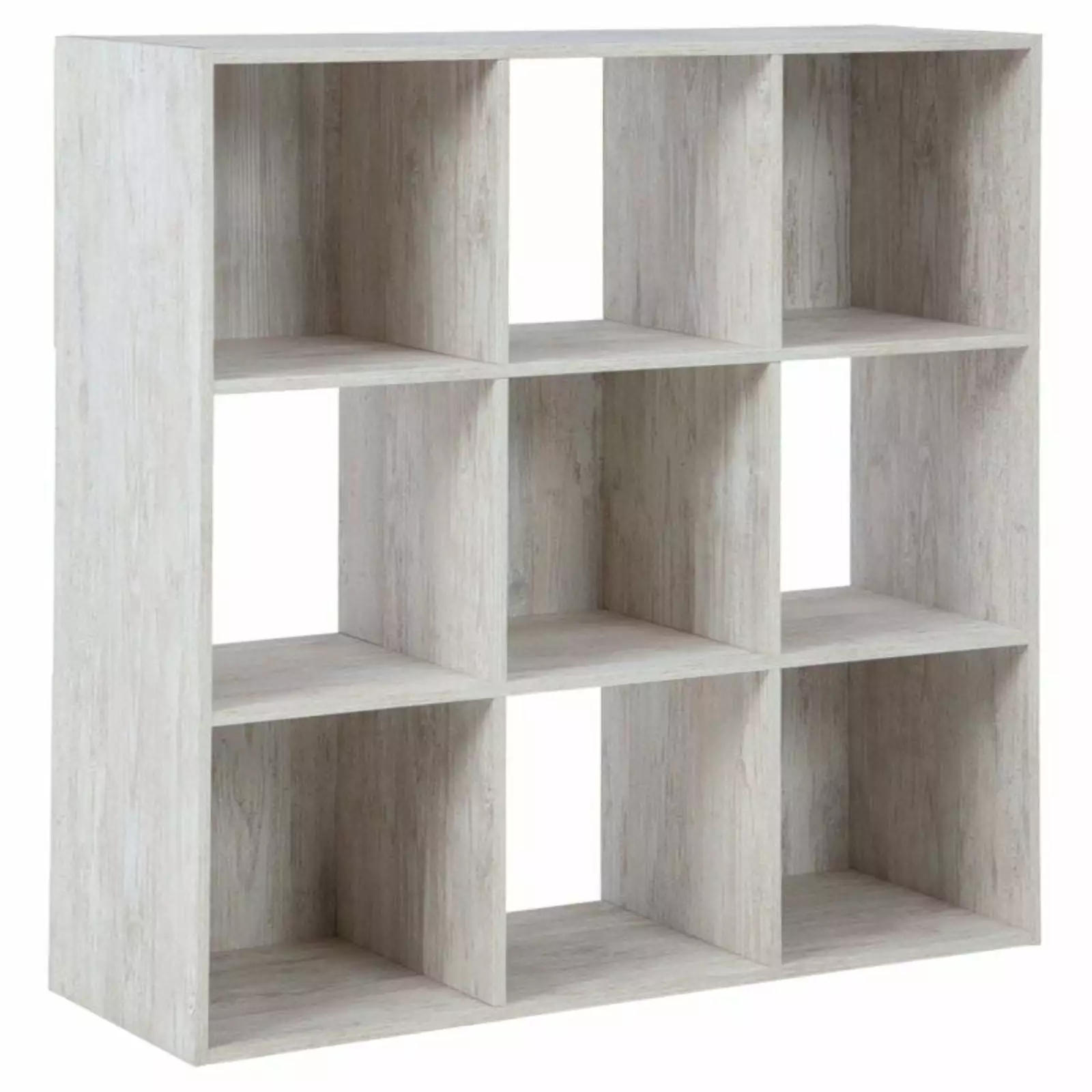 Bowery Hill Nine Cube Engineered Wood Organizer White Wash - Versatile Storage Solution