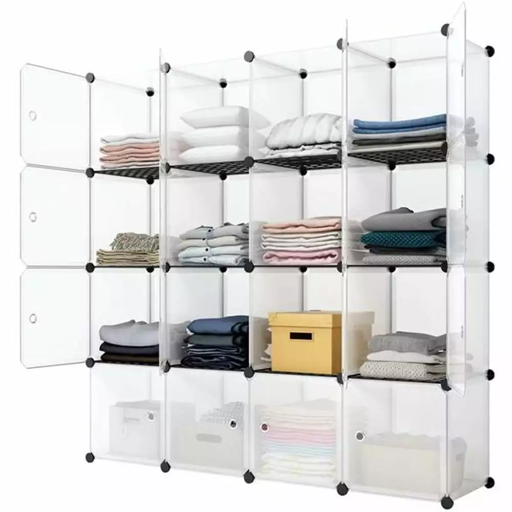 16-Cube Storage Shelf Bookcase Organizer Closet Toys Cabinet Goshping