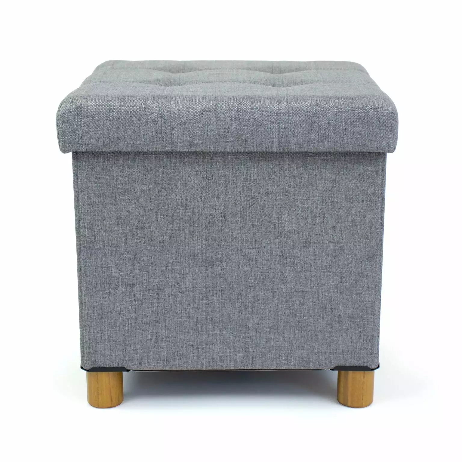 Humble Crew Dakota 15 Inch Collapsible Cube Storage Ottoman Foot Stool Tray Ottomans