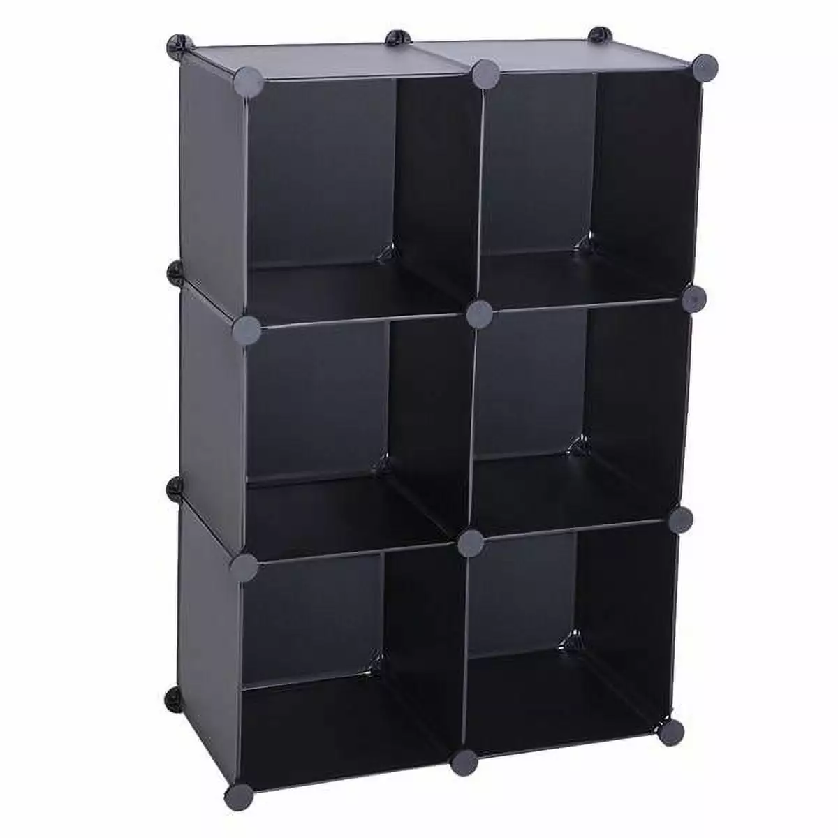 Cube Storage 6-Cube Closet Organizer Storage Shelves DIY Closet Cabinet Black YTTX