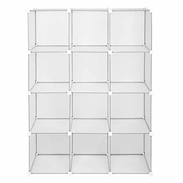 Fithood Cube Storage 12-Cube Book Shelf Storage Shelves Closet Organizer Shelf Cubes Organizer Bookcase