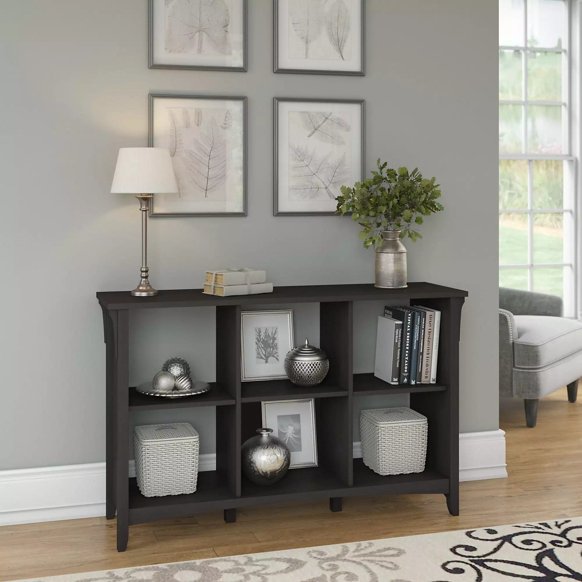Bush Furniture 6-Cube Organizer Vintage Black