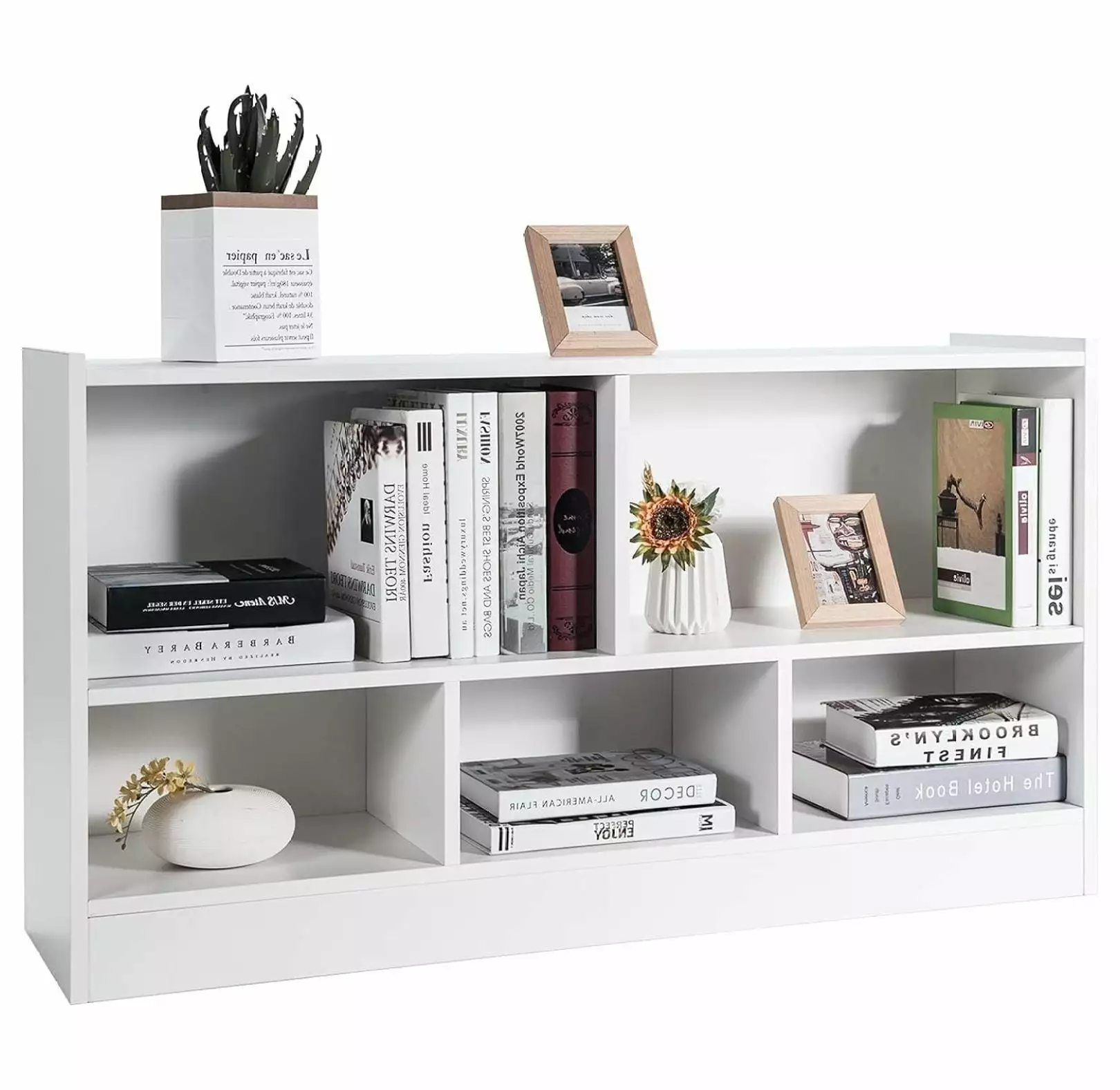 IFANNY 5 Cube Bookcase Modern Open Storage Shelves Kids Playroom Gexandy