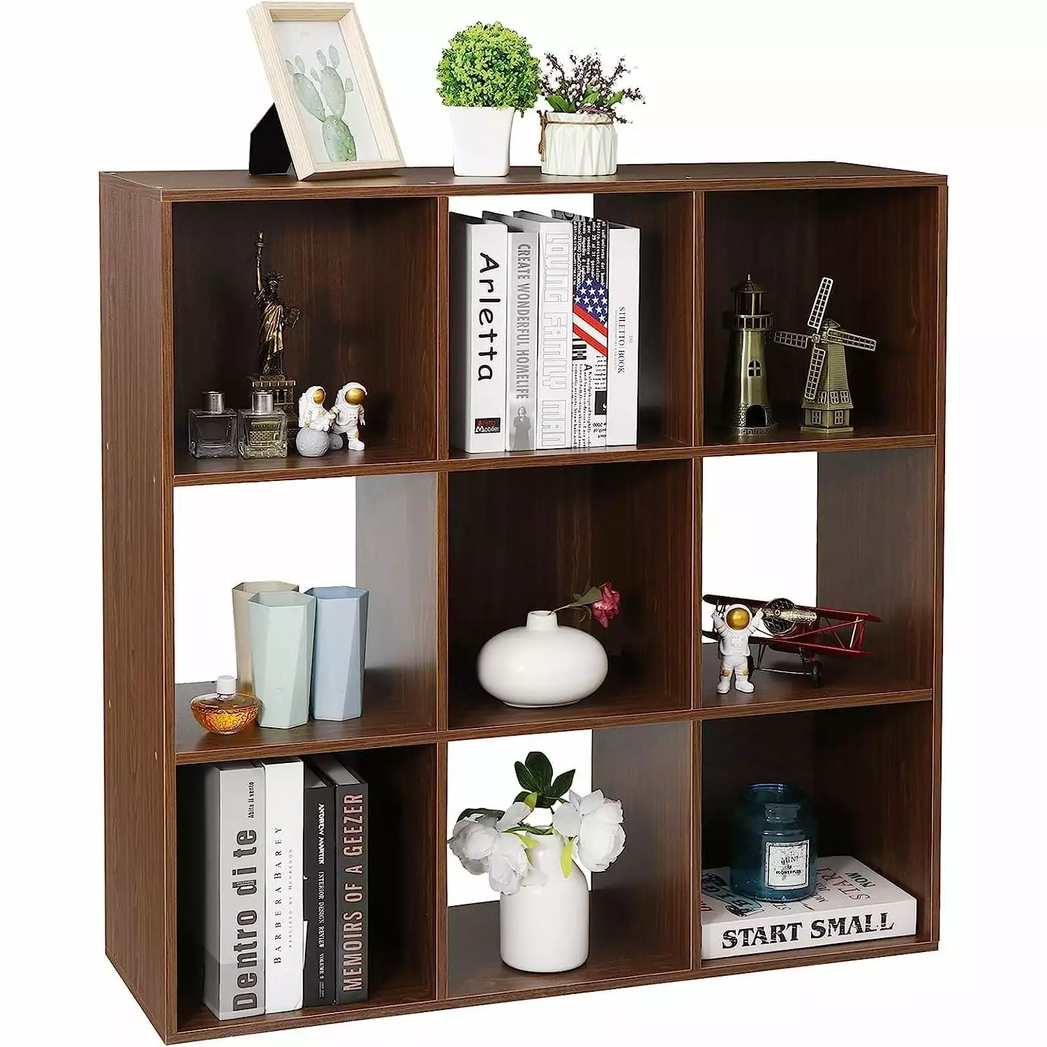 HElectQRIN 9 Cube Storage Organizer Modular Cabinet 3-Tier Bookshelf Home Office