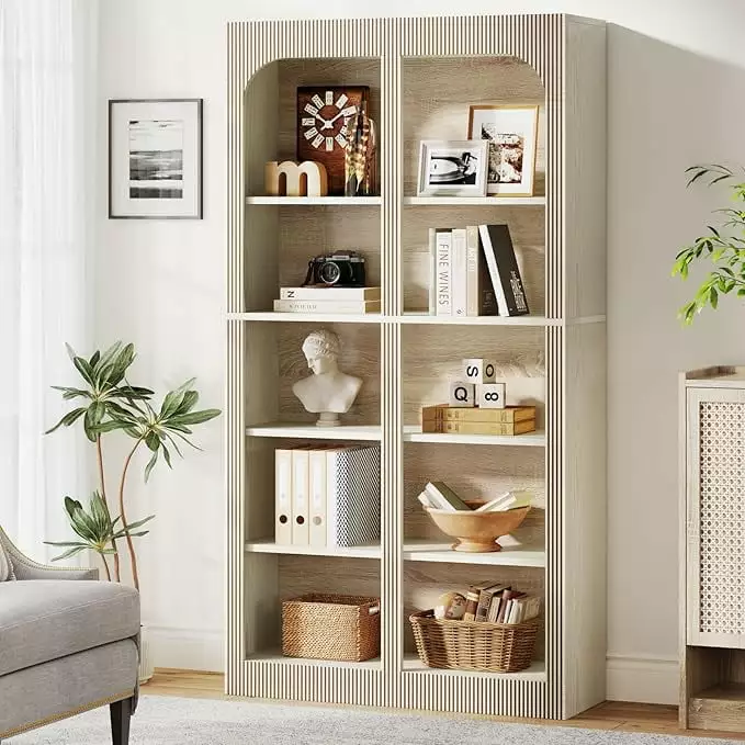 Tribesigns 5-Tier Cube Bookshelf 10 Shelves - Modern Large Bookcase Library Bedroom Home Office Storage