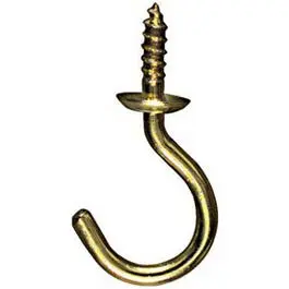 Brass Cup Hook 1/2-Inch 6-Pack Hanging Mugs Cups Decor National Hardware