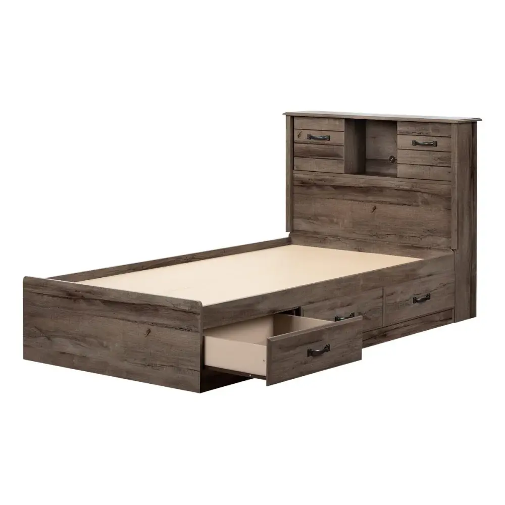 Twin Bed and Headboard Place - Ulysses Fall Oak