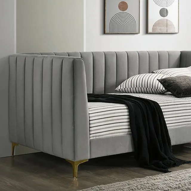 NEOMA Light Gray Twin Daybed Trundle Guest Room