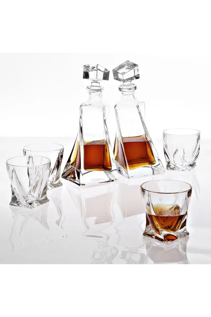 Eichholtz Sapphire Glass Decanter Set 6 Luxury Bar