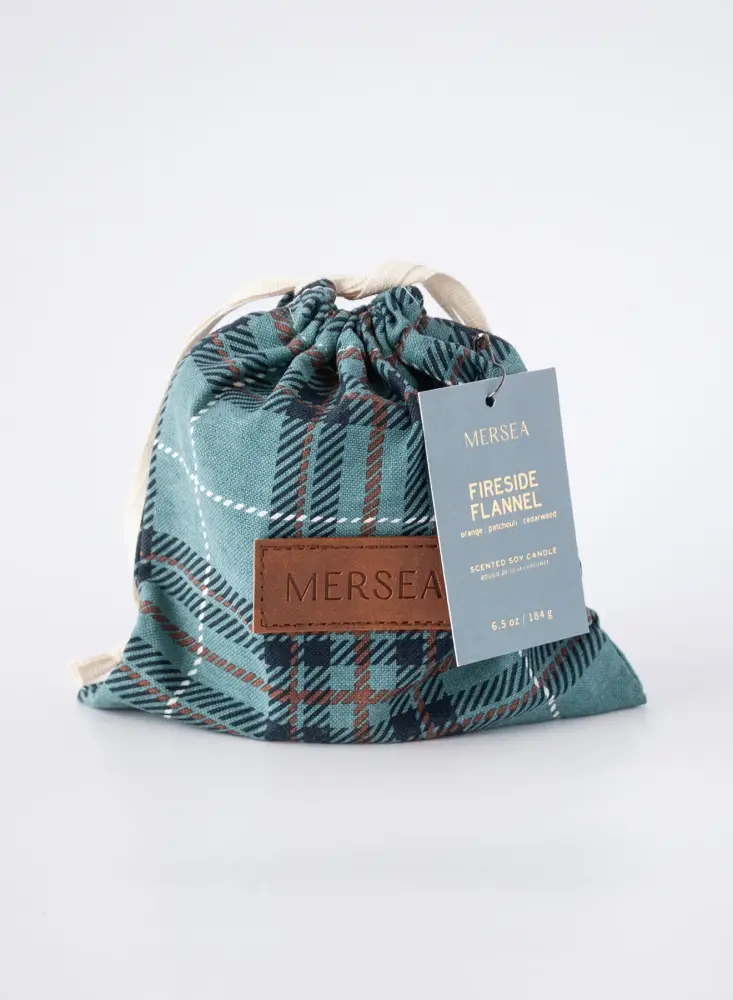 Plaid Bag Candle, Fireside Flannel