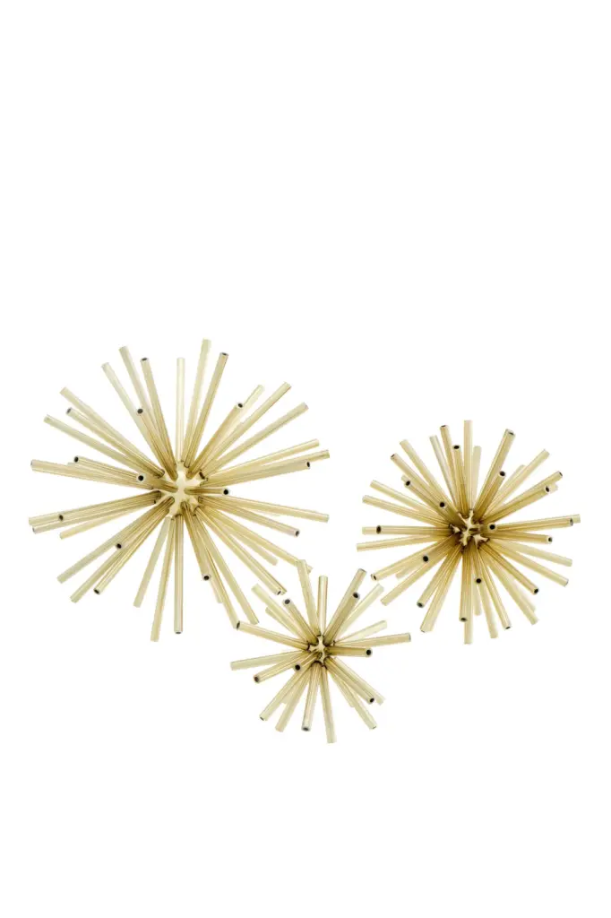 Brass Object Decor Set 3 Eichholtz Meteor Elegant Tabletop Decorations