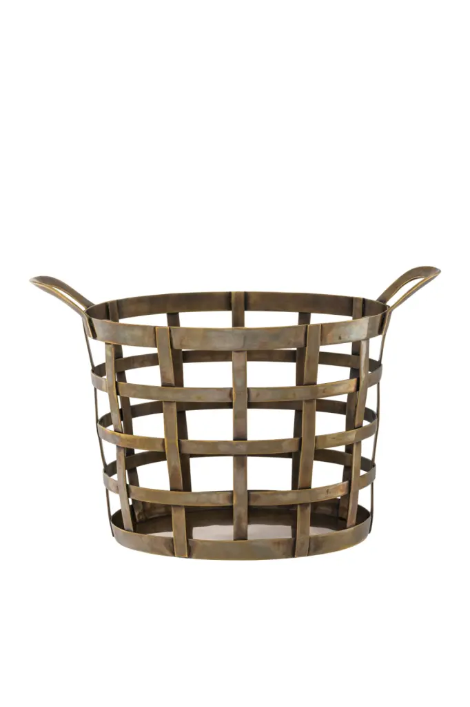Vintage Brass Basket Eichholtz Vreeland