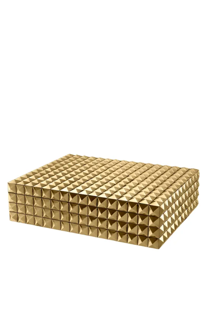 Eichholtz Vivienne L Gold Storage Box Large Luxury Home Decor