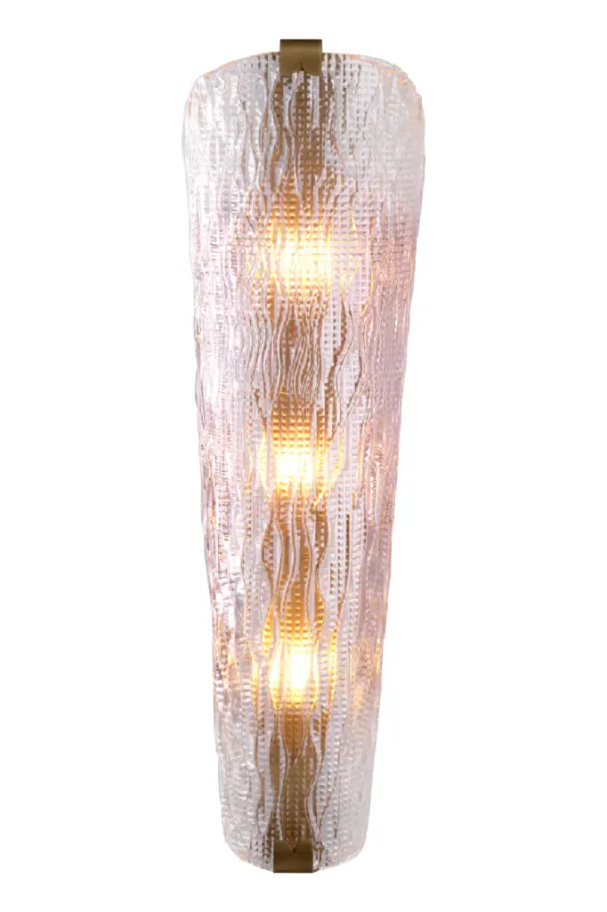 Carved Glass Wall Lamp Eichholtz Todd Artistic Living Room Sconce
